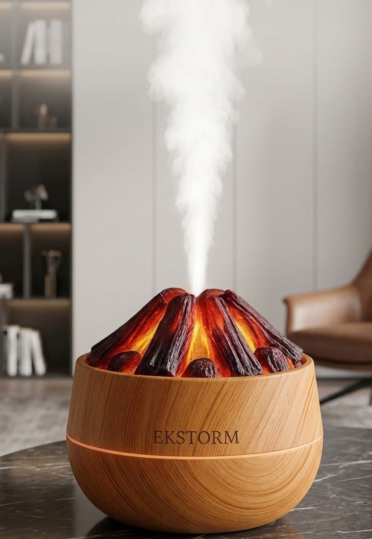 Volkan Efektli Ultrasonik Aroma Difüzörü & Hava Nemlendirici